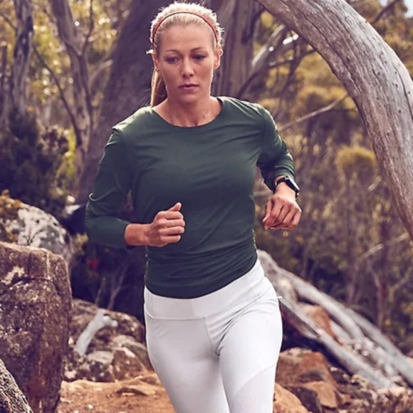 Athleta Sunlover UPF Tulip Back Top in Dark Jade - Picture 3 of 5